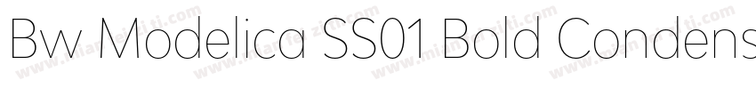 Bw Modelica SS01 Bold Condensed字体转换